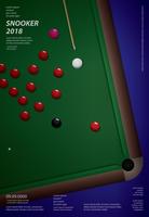 Snooker Championship Poster Design Template Ilustração Vetor