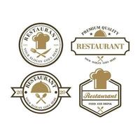 um conjunto de vetores de comida, um conjunto de logotipo de restaurante