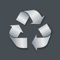 placa metal reciclar icon ilustração vetorial de símbolo vetor