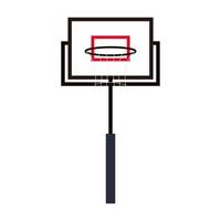 ícone de cesta de basquete em fundo branco vetor
