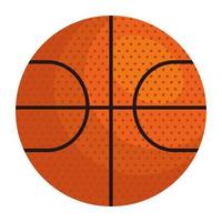 ícone de bola de basquete no fundo branco vetor
