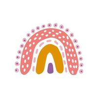 arco-íris brilhante em cores da moda, ilustração vetorial plana para decoração infantil, cartões postais e cartazes vetor