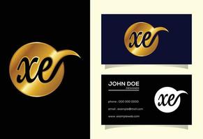 modelo de vetor de design de logotipo inicial monograma carta xe. símbolo do alfabeto gráfico para identidade de negócios corporativos