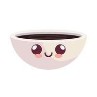 xícara de café kawaii vetor