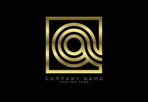 letra de linha de cor dourada de luxo q, símbolo gráfico do alfabeto para identidade de negócios corporativos vetor