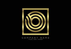 letra o de linha de cor dourada de luxo, símbolo gráfico do alfabeto para identidade de negócios corporativos vetor