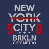 Brooklyn remix tipografia, gráficos de t-shirt, vetores