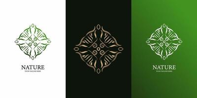 design de modelo de logotipo de flor, boutique ou ornamento. vetor