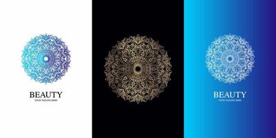 design de modelo de logotipo de mandala ou ornamento. vetor