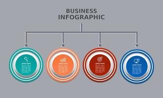 modelo de negócios infográfico de design vetor