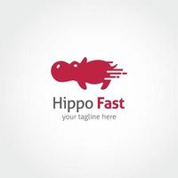 modelo de design de hipopótamo. ilustração em vetor logotipo animal