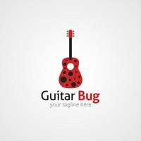 modelo de design de logotipo de guitarra. ilustração vetorial vetor