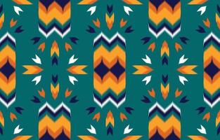 arte do padrão ikat étnico. sem costura padrão em bordados tribais, folclóricos e estilo mexicano. print.design de ornamento de arte geométrica asteca para tapete, papel de parede, roupas, embrulho, tecido, capa, têxtil vetor