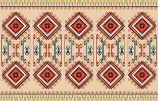 arte padrão quadrado abstrato étnico. sem costura padrão em bordados tribais, folclóricos, estilo de pano tribal. print.design de ornamento de arte geométrica asteca para tapete, vestuário, embrulho, tecido, capa, têxtil vetor