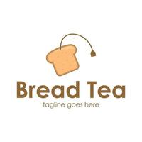 modelo de design de logotipo de chá de pão vetor