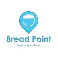 modelo de design de logotipo de ponto de pão vetor