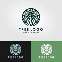 raiz da ilustração do logotipo da árvore. silhueta de uma árvore, design de logotipo de árvore vibrante abstrato, vetor de raiz - inspiração de design de logotipo de árvore da vida isolada no fundo branco.