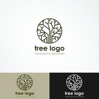 ícone de vetor de árvore. ilustração em vetor natureza árvore de design de logotipo.