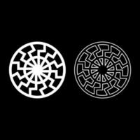 conjunto de ícones de símbolo de sol branco conjunto de ícones de ilustração de cor branca estilo simples imagem simples vetor