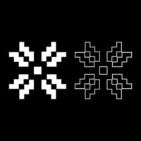 conjunto de ícones de padrão escandinavo ilustração de cor branca estilo simples imagem simples vetor