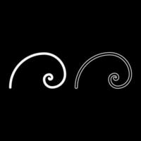 espiral seção dourada proporção áurea proporção fibonacci espiral ícone conjunto imagem de estilo plano de ilustração vetorial de cor branca vetor