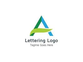 carta um vetor de modelo de conceito de design de logotipo de negócios de tecnologia moderna