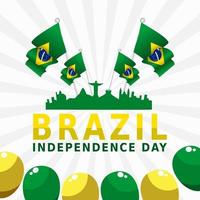 ilustração vetorial do dia da independência do brasil vetor