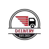 logotipo de entrega rápida, logotipo de transporte vetor