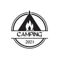 logotipo de acampamento, vetor de logotipo de aventura