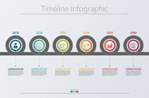 Apresentação Modelo de infográfico de roteiro de negócios. vetor