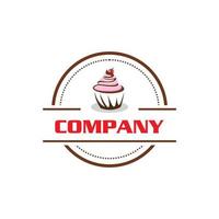 logotipo de cupcake, vetor de logotipo de café