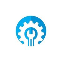 logotipo da indústria de engenharia, logotipo do mecânico vetor