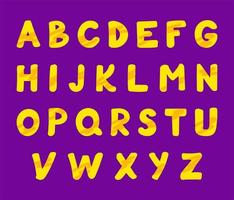 ilustração vetorial de uma letra engraçada do alfabeto inglês, letras de cores diferentes em um fundo bege vetor