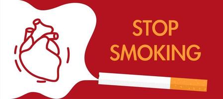 dia mundial sem tabaco. ilustração vetorial, banner, cartão postal. vetor