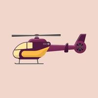 ícone de veículo de aeronaves de helicóptero plana. transporte aéreo.