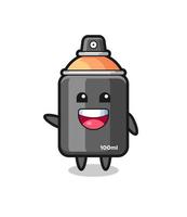 personagem de mascote bonito de tinta spray feliz vetor