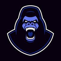 Emblema de vetor de um mascote de gorila