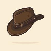 chapéu de cowboy desenhado à mão. vetor de estilo simples