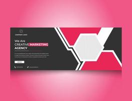 somos design de banner de site de agência de marketing criativo vetor