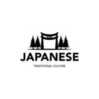design de ilustração vetorial de logotipo de ilustração de símbolo japonês vetor