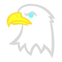 Cabeça de desenho animado de águia vetor