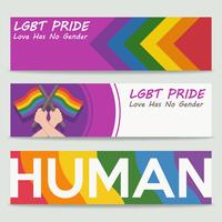 Banners de orgulho Lgbt em estilo simples vetor