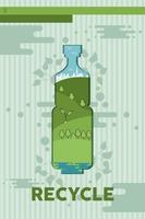 reciclar garrafa ecológica vetor