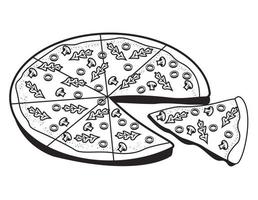 pizza italiana em porções vetor