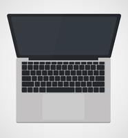 Laptop ou notebook em um design plano vetor