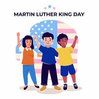 as pessoas celebram o conceito de dia de martin luther king vetor