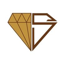 logotipo da letra s diamante vetor