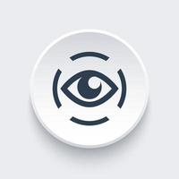 ícone de varredura de íris, scanner de olho, reconhecimento biométrico vetor