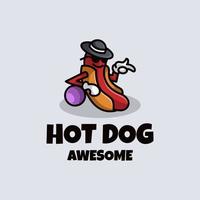 gráfico de ilustração vetorial de cachorro-quente, bom para design de logotipo vetor