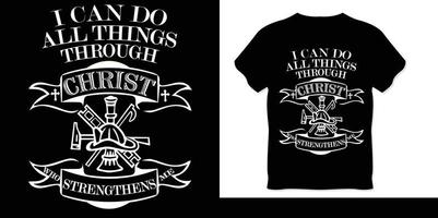 novo design de camiseta do departamento de bombeiros americano e mundial vetor